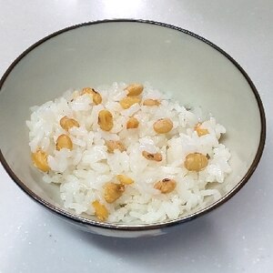 乾煎り＆下茹で不要☆余った節分豆で作る福豆ご飯